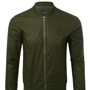 FXN Men's Lightweight Windbreaker Bomber Jacket Olive